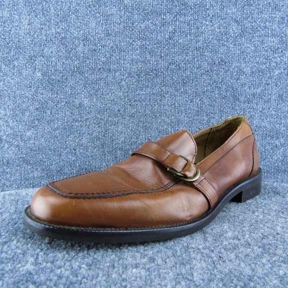 Bostonian Men Loafer Shoes Brown Leather Slip On Size 10 Medium - Picture 1 of 10